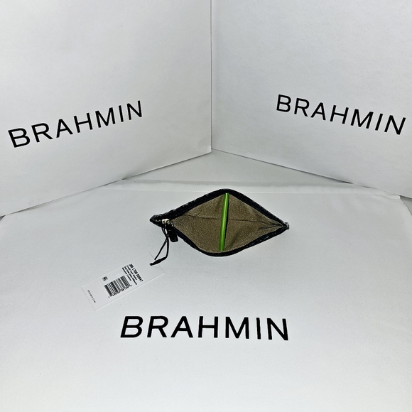 NWT Brahmin ZESTY GREEN Kaia Clutch w/Credit Card Wallet - Picture 14 of 16